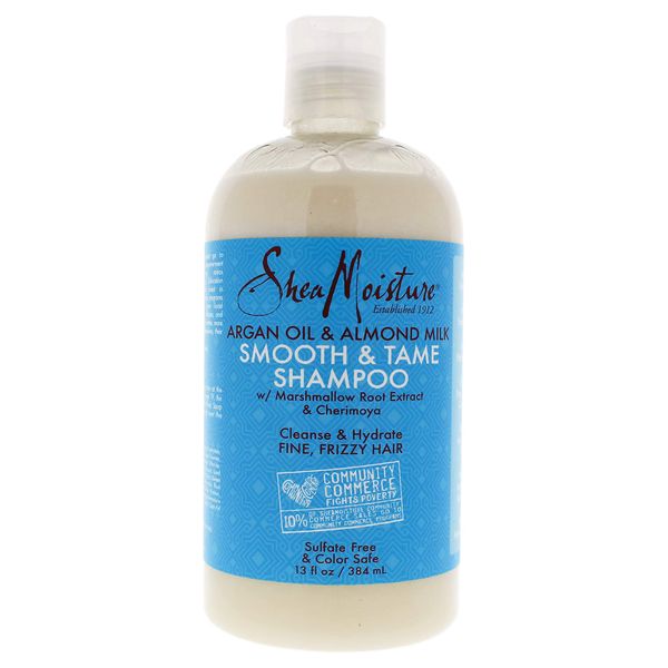 Shea Moisture Argan Oil & Almond Milk Smooth & Tame Shampoo for Unisex, 13 Ounce