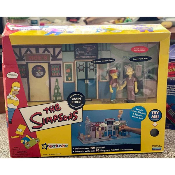 SIMPSONS INTERACTIVE MAIN STREET ENVIRONMENT 2002 2 EXCLUSIVE FIGURES NEW SEALED