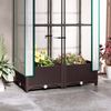 Raised Flower Bed with Trellis, 31.5" x 15.7" x 48.8", Brown