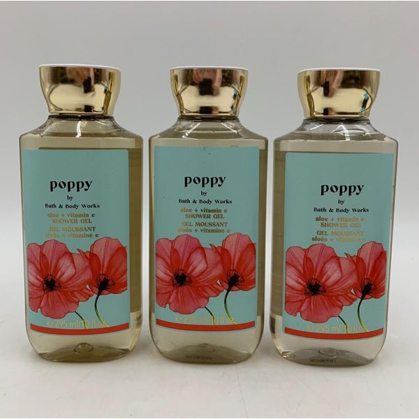 3 POPPY Bath & Body Shower Gel 10 OZ