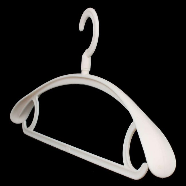 Clothing Plastic Hangers Ideal for Everyday Standard Use (White, 20 Pack)