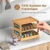 Can Organizer for Pantry, Bamboo Pantry Organizer, 2 Tier Stackable Can Stora...