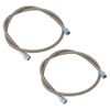 48 Inch Braided S.S. Brake Line - Straight AN3-2 Pack