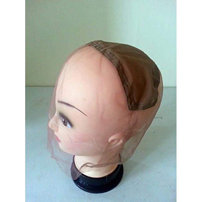 Brown Lace Wig Weaving Cap. Wig base for Ventilating or Knotting/Hand Teiing. Wig Construction Cap. Wig Making Cap. Full lace wig cap