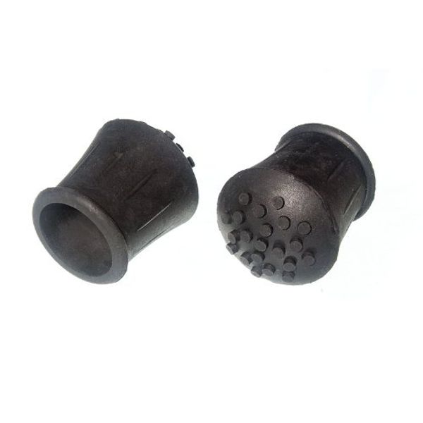 5 X Black Rubber Walking Stick Crutch Ferrule - 1 Inch (25mm) ID