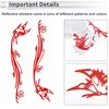 RATCHROLL Reflective Bumper Decal Reflective Red Irregular Long Tail Butterfly Pattern Reflective Car Sticker Personalized Decoration