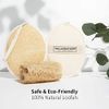 The Loofah Shop Bath Loofah Sponge, Exfoliating Body Scrubber, Shower Luffa for Men, Women and Kids Made of Eco-Friendly Natural Egyptian Loofah with Cotton Travel Pouch, 7" x 5.25" (2 Pack)