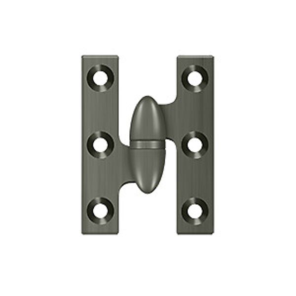 2" Height X 1-1/2" Width Olive Knuckle Door Hinge With Ball Bearing Left Hand 