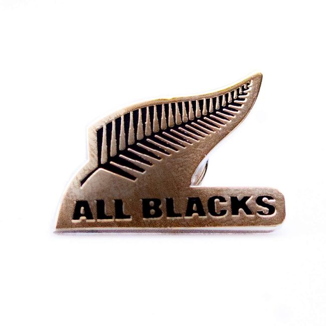 All Blacks Logo Pin Badge Silver