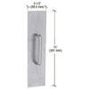 CRL 67SS Brushed Stainless 15" Plate with 6" Round Solid Handle Pull