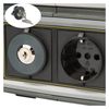 Socket Lock Set, 3 Pieces, Lockable Socket with Anti-Theft Protection, Identical Key, 38.8 mm, Grey