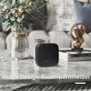 VisorTech Set of 3 Compact WLAN Design Smoke Detectors with Worldwide App, Black