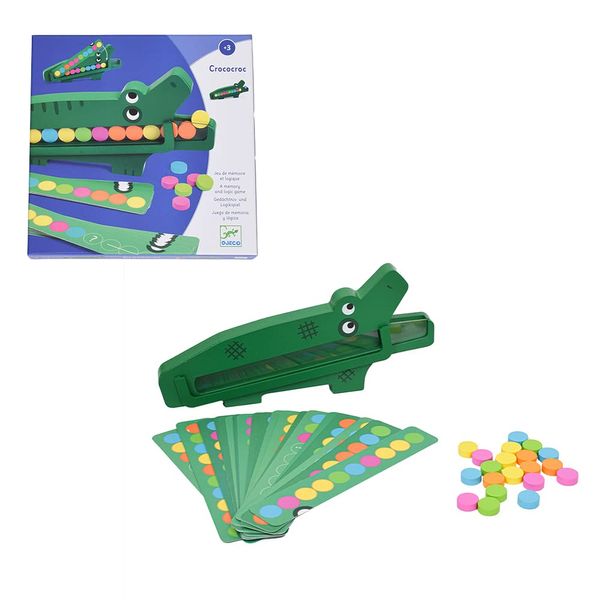 DJ01629 Fingertip Toys, Educational Toys, Wooden Puzzle, Color Matching Game, For Kids, 3 Years, 2 Years, Crocodile, Animals