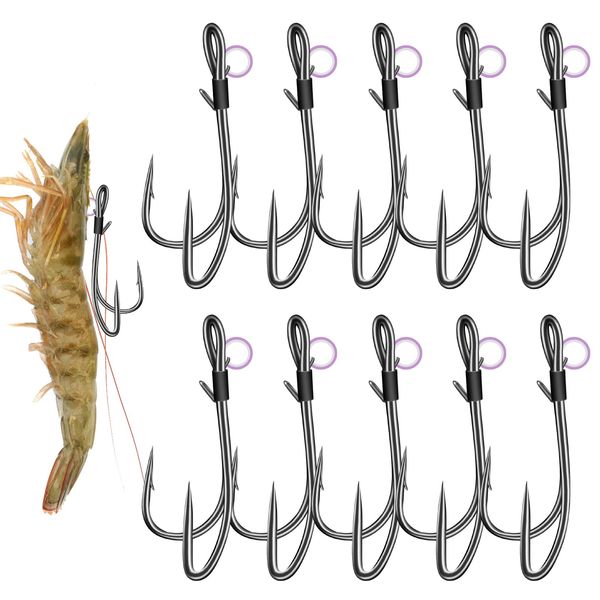 Double Fishing Hooks Live Shrimp (2#)