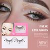 Skynest False Eyelashes, Dramatic Glitter Sequin Lashes with Colorful Heart/Black Heart/Colorful Flower Makeup DIY Lashes Decorative for New Year Christmas Halloweens Cosplay Party(3 Pairs)