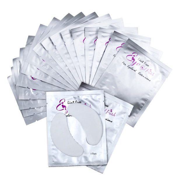 50 Paar Wimpernverlängerung Pads Wimpernpads Eye Gel Patches Augenpads Fusselfrei Einzelne Wimpern Pads für Wimpernverlängerung Augengelpads Ohne Gel