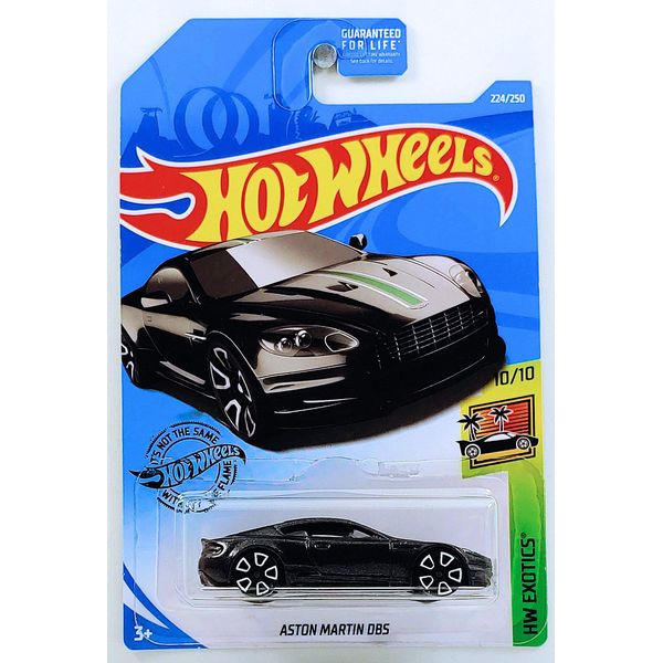 Hot Wheels 2019 Int'l Card Aston Martin DBS 224/250 HW Exotics 10/10 Black Die Cast Model Car