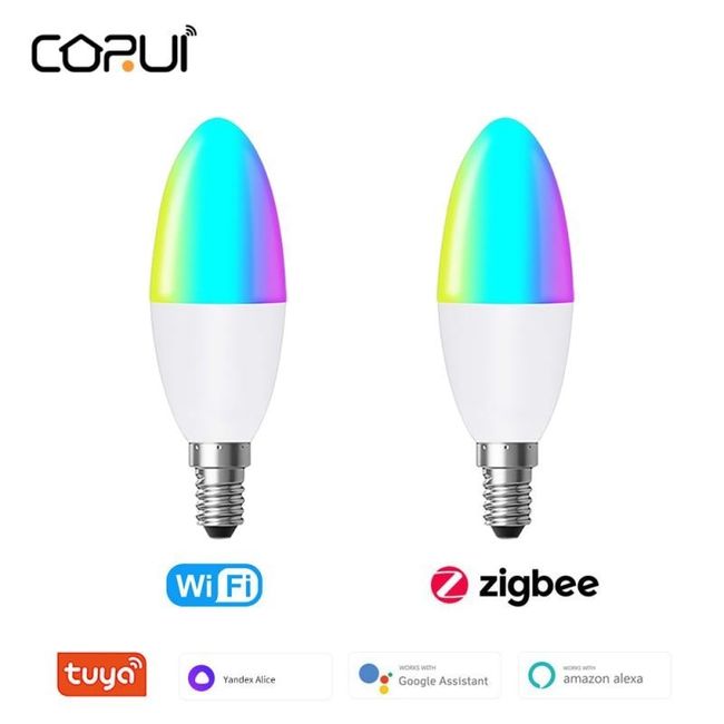 Lampada LED E14 5W smart CCT WiFi -  Alexa e Google Home