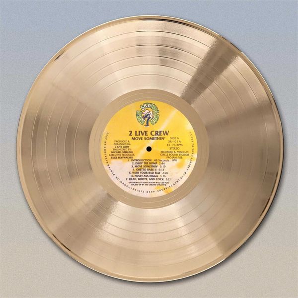 2 Live Crew "Move Somethin" Gold LP Record wall art