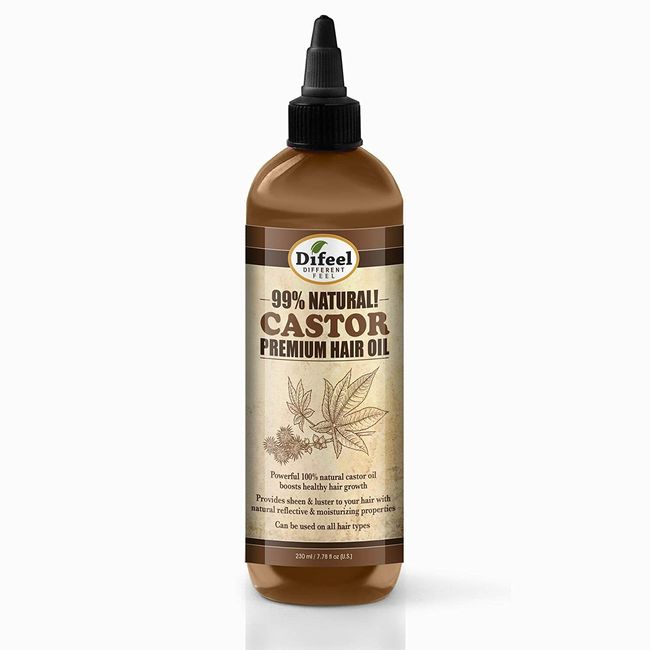 Difeel 99% Natural Premium Hair Oil - Castor Oil 7.78 ounce