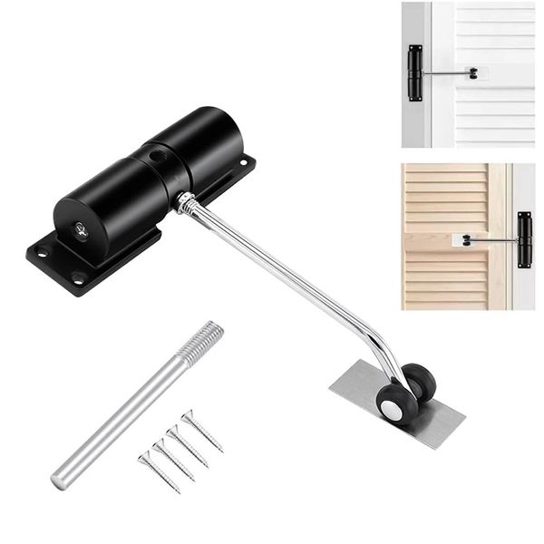 Automatic Spring Closer, Door Closers for Interior Door, Internal Automatic Door Closer, Adjustable Self Closing Door, with Adjusting Rod and Screws, for Automatic Door Closing