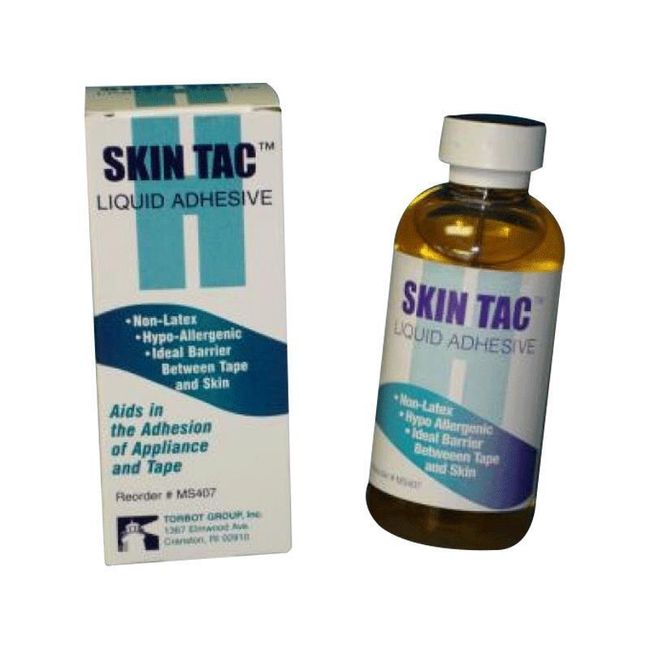 Skin Tac Liquid Adhesive Barrier 4 oz Clear Hypoallergenic, Each 74407