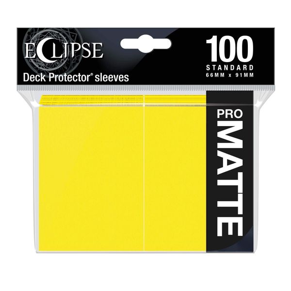 Ultra Pro E-15620 Eclipse Standard Matte Sleeves 100 Pack-Lemon Yellow