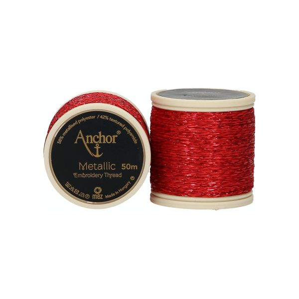 Anchor Embroidery Thread, Polyester, 00318 Red