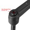 sourcing map M8 x 32mm Handle Adjustable Clamping Lever Thread Push Button Ratchet Male Threaded Stud Knobs Locking Rotating Screw Handles Quick Release Bolt Black
