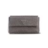 GUESS Zalina Flap Clutch Bag, silver