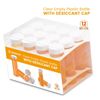 11 Dram 72pcs Empty Pill Bottles with Desiccant Caps Pharmacy Vial  Container