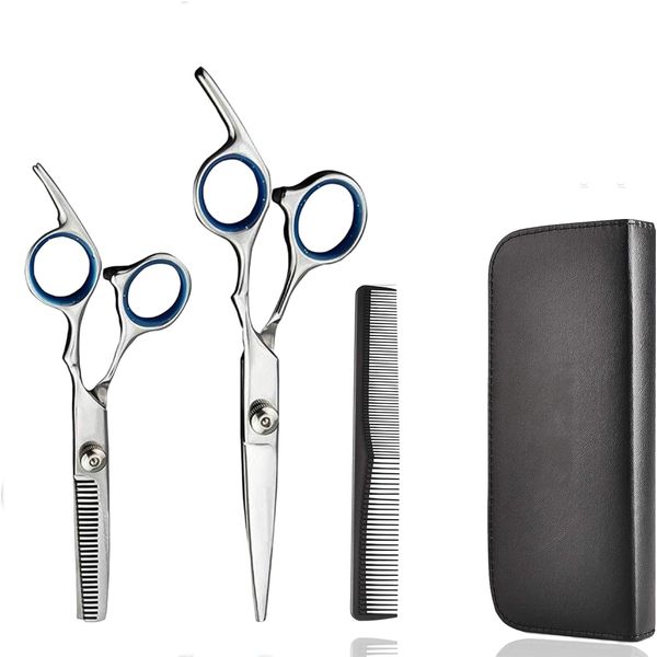 Hair Cutting Scissors Kits,6pcs Hair Dressing Scissors Barber Kit mit Hair Cutting Scissor Thinning Shears,Hair Cutting Kit Haircut Dresser Shears for Women Men