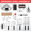 PARGRILL 128PC Griddle Accessories Kit Flat Top Grill Accessory Set Grilling Set