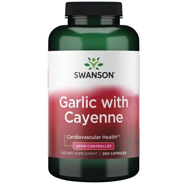 Swanson Garlic with Cayenne 200 Capsules