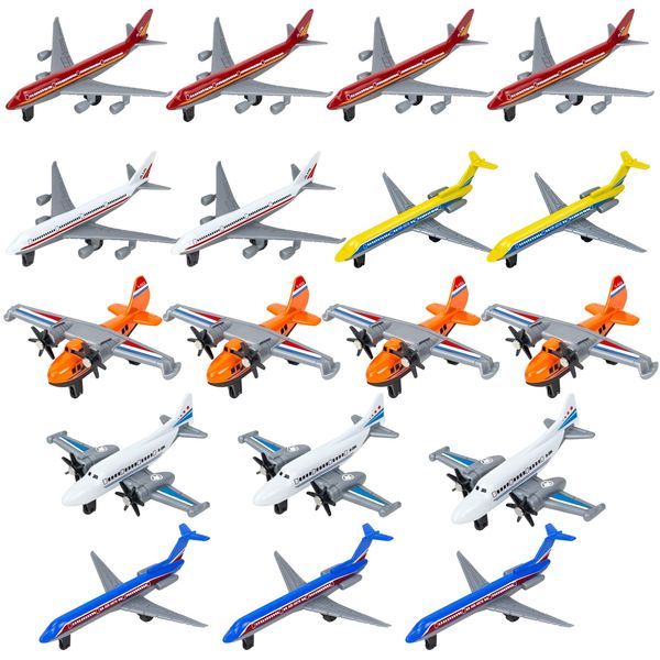 YongnKids 18 Pack Diecast Airplane Toys for Toddlers, Aircraft Plane Toy for Boy Girls 3 4 5 6 7 Years Old,Metal Aeroplane Toys Set Models Plane Best Gift for Kids Birthday Party Favours Toys