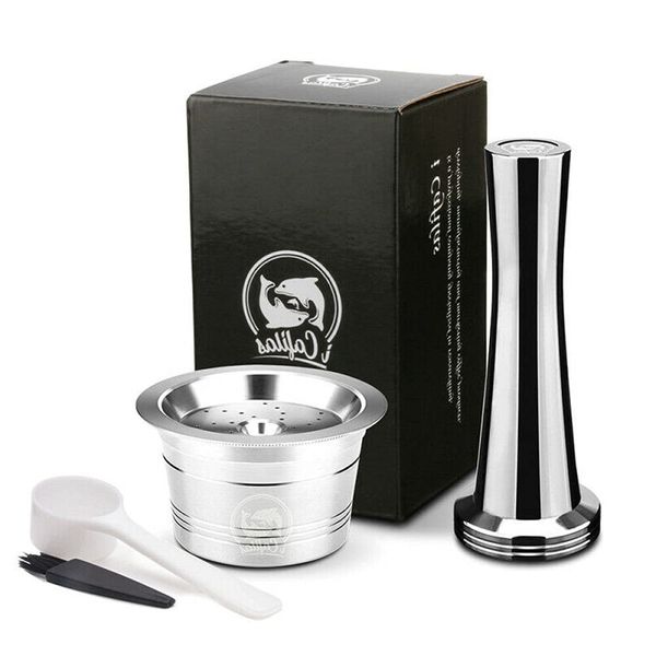 1 Set Filter Coffee Capsule Pot Tamper Maker Kit for Caffitaly Kfee Machine