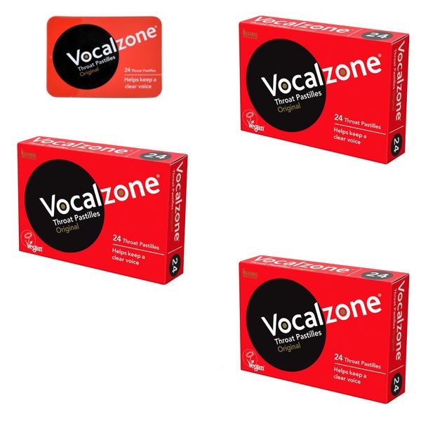 Vocalzone Original 3 Pack Bundle + Free Tin | Sore Throat Relief Pastilles