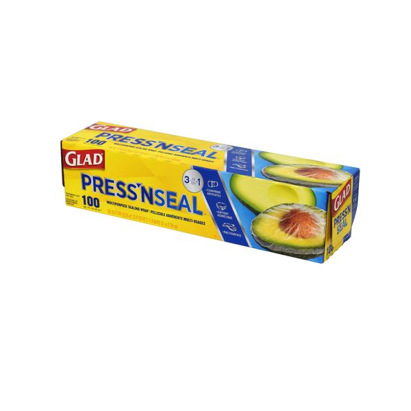 Glad Sealable Plastic Wrap Press'n Seal with Griptex, 100 sq ft, 33.8 yards x 11.8 inches