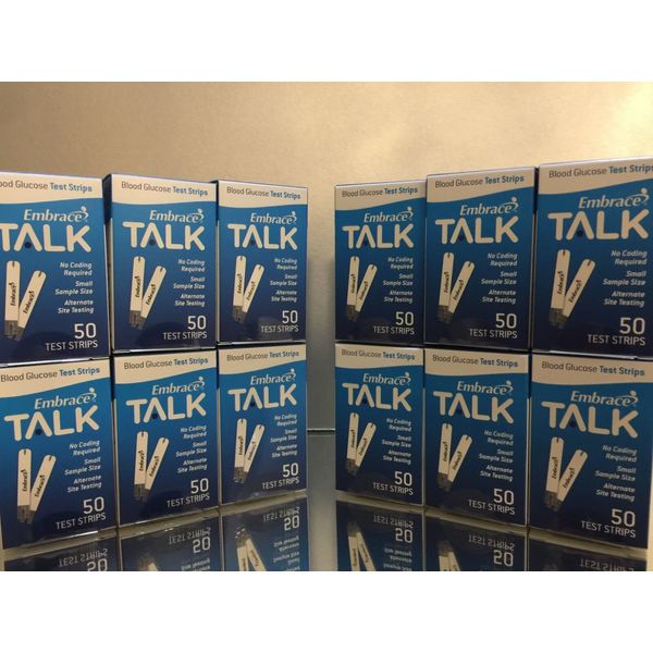 Embrace TALK Blood Glucose Test Strips 600 Qty.  Exp 01/05/2025 Free shipping