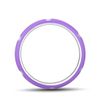 Santuzza 925 Sterling Silver Enamel Stackable Ring Cubic Zirconia Eternity Stacking Ring for Women (Purple,8)