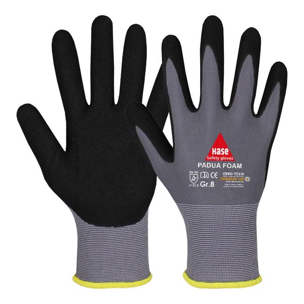 Hase Padua Foam Safety Gloves Size 9 Nitrile Foam