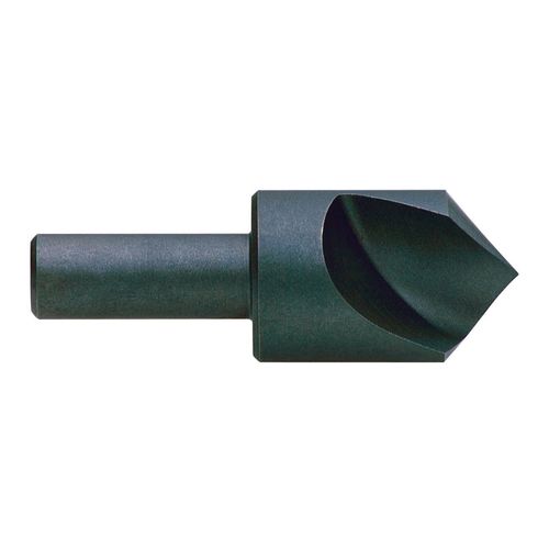 KEO 55714 Solid Carbide Single-End Countersink, Uncoated (Bright) Finish, Single Flute, 82 Degree Point Angle, Round Shank, 1/4" Shank Diameter, 1/2" Body Diameter