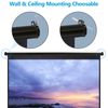 100'' 16:9 HD Projection Screen Manual Pull Down Projector Movie Screen Black