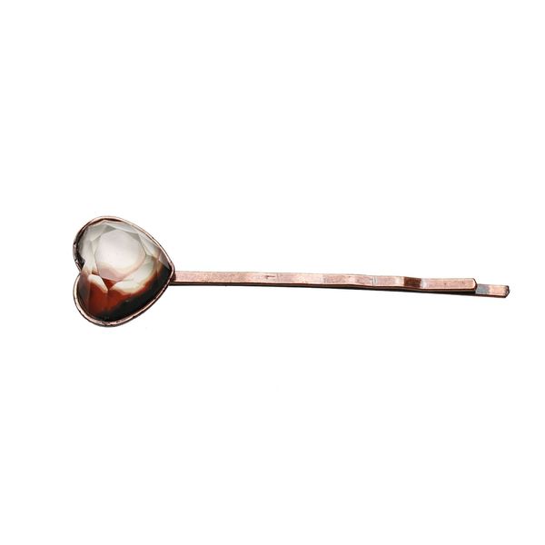 TAMARUSAN Heart Trellis Cat Pattern Hairpin Nickel Free