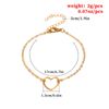 TseenYi Simple Hollow Love Bracelet Hand Chain Bracelet Elegant Bridal Bracelet Handpiece Jewelry for Women and Girls (Gold)