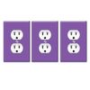 WIRESTER Duplex Outlet Cover Wall Plate/Switch Plate - Solid Orchid Purple, 3 Piece Set