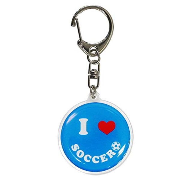 Acrylic Keychain [Smile Pattern/Light Blue (Light Blue)] Soccer Soccer SOCCER