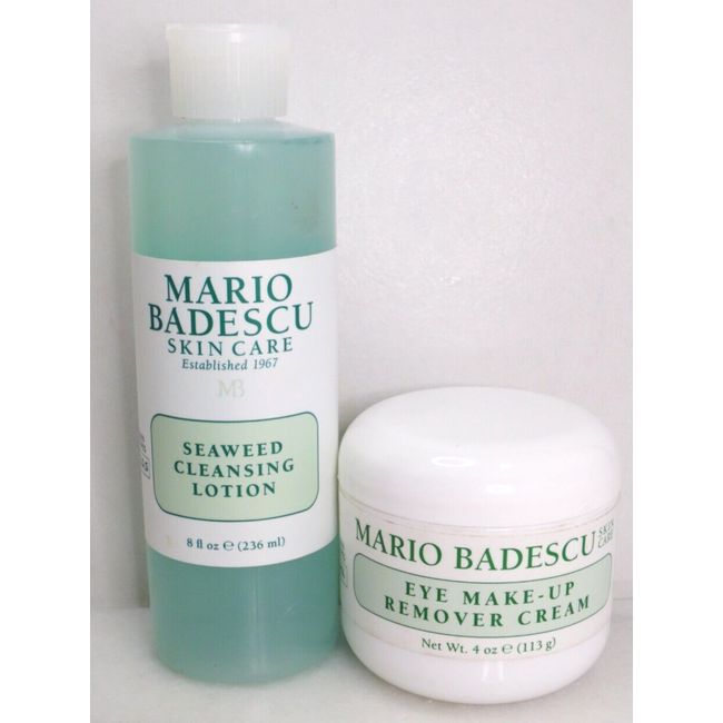 MARIO BADESCU EYE MAKE-UP REMOVER CREAM & SEAWEED CLEANSING LOTION - 2PCS SET