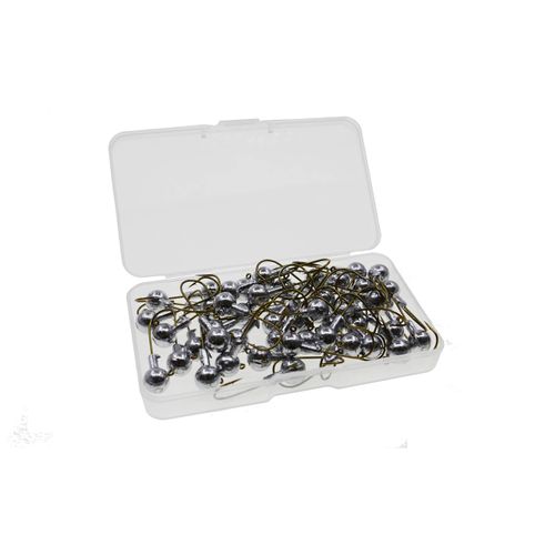 Temorah Unpainted Jig Heads,Ball Heads with Bronze Hook (Unpainted Bronze Hook, 1/32 OZ 50 PCS)