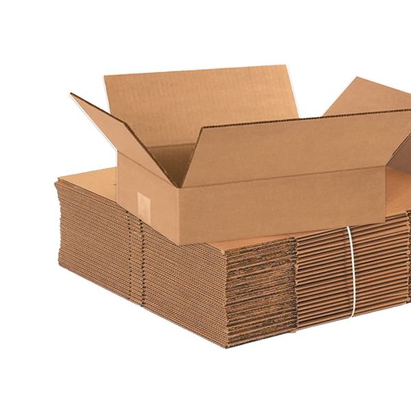 AVIDITI 12 x 8 x 3 Corrugated Cardboard Boxes, Flat 12"L x 8"W x 3"H, Pack of 25 | Shipping, Packaging, Moving, Storage Box for Home or Business, Strong Wholesale Bulk Boxes